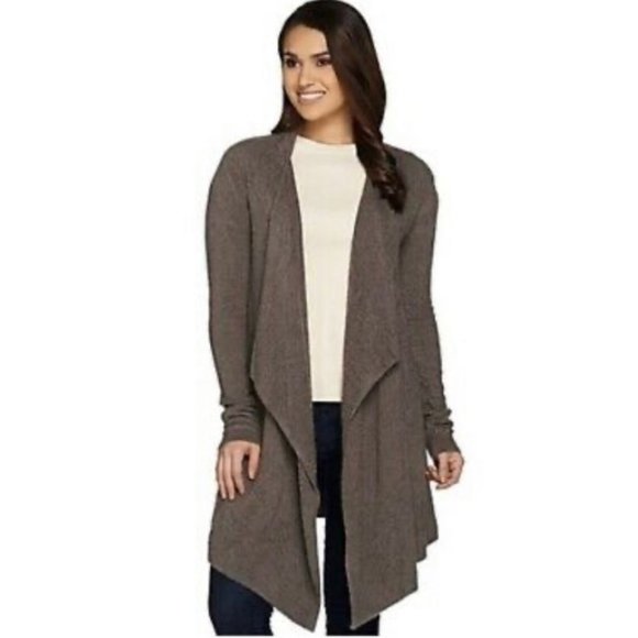 Barefoot Dreams Sweaters - Barefoot Dreams Cozy Chic Lite Calypso Wrap Cocoa